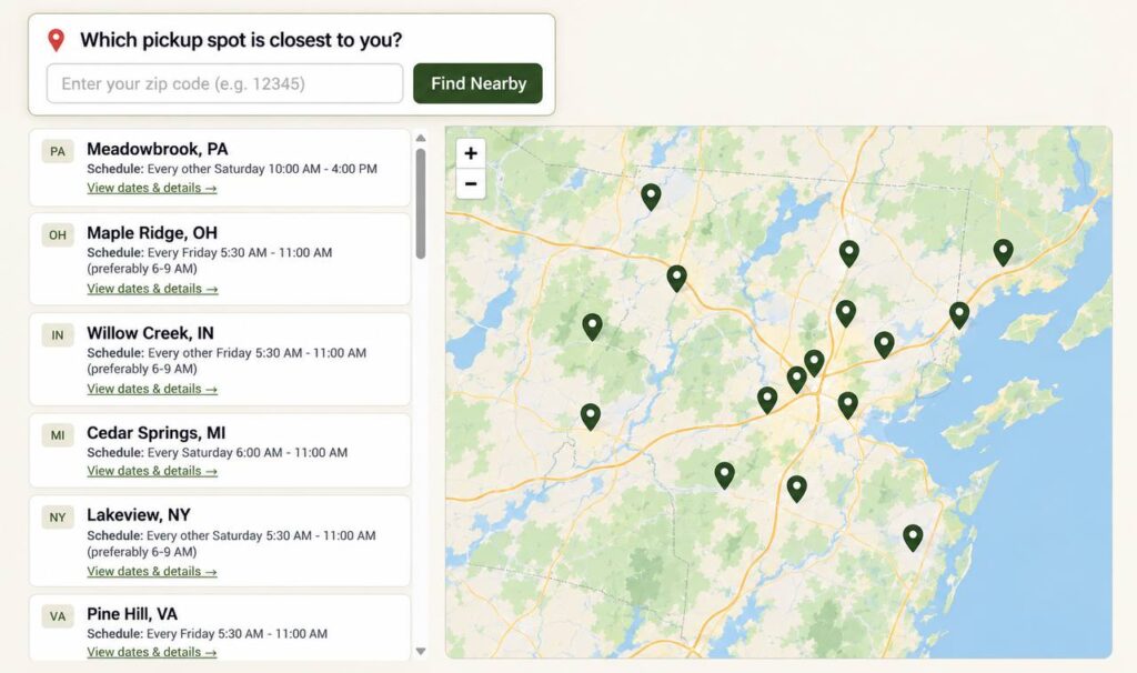 Pickup, Delivery & Deadlines — the screen itself